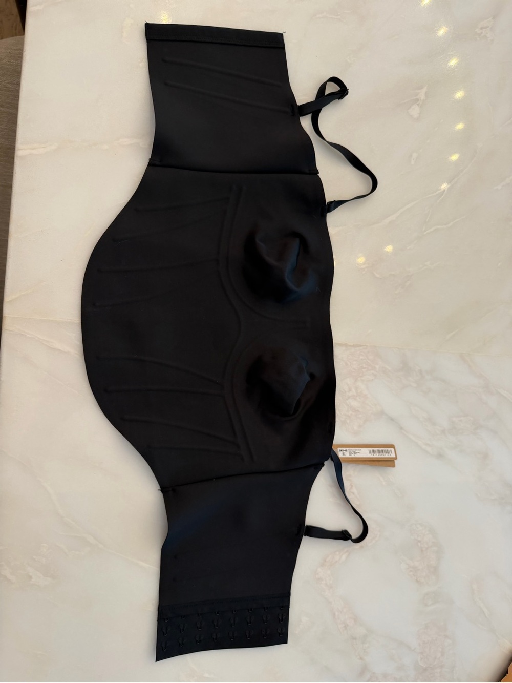 SKIMS Black Seamless Longline Corset
